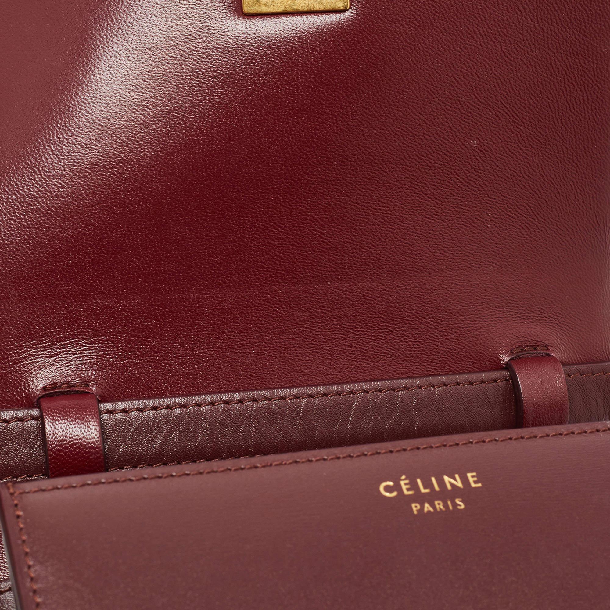 Celine Red Leather Small Classic Box Flap Bag 3
