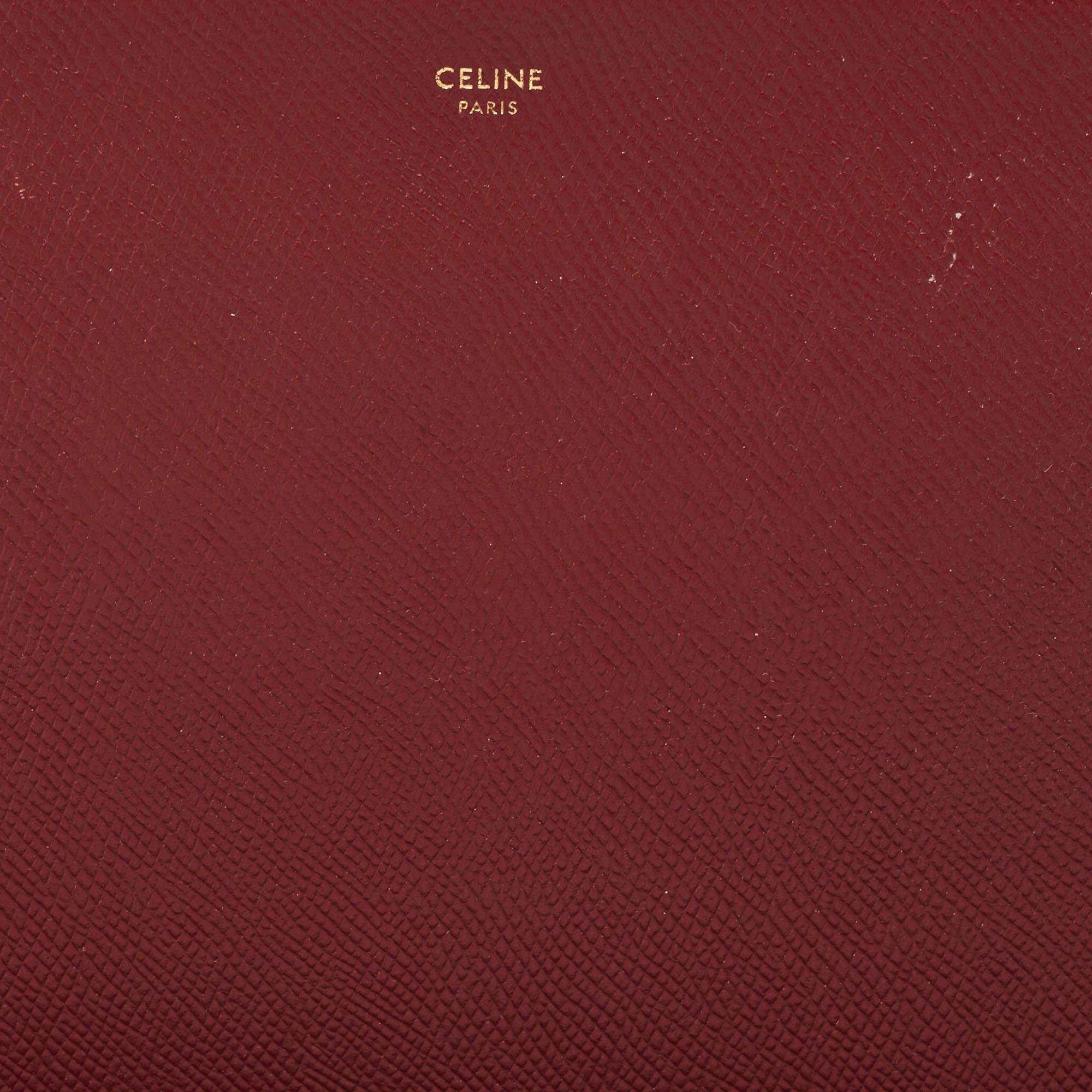 Celine Red Leather Zip Pouch 4
