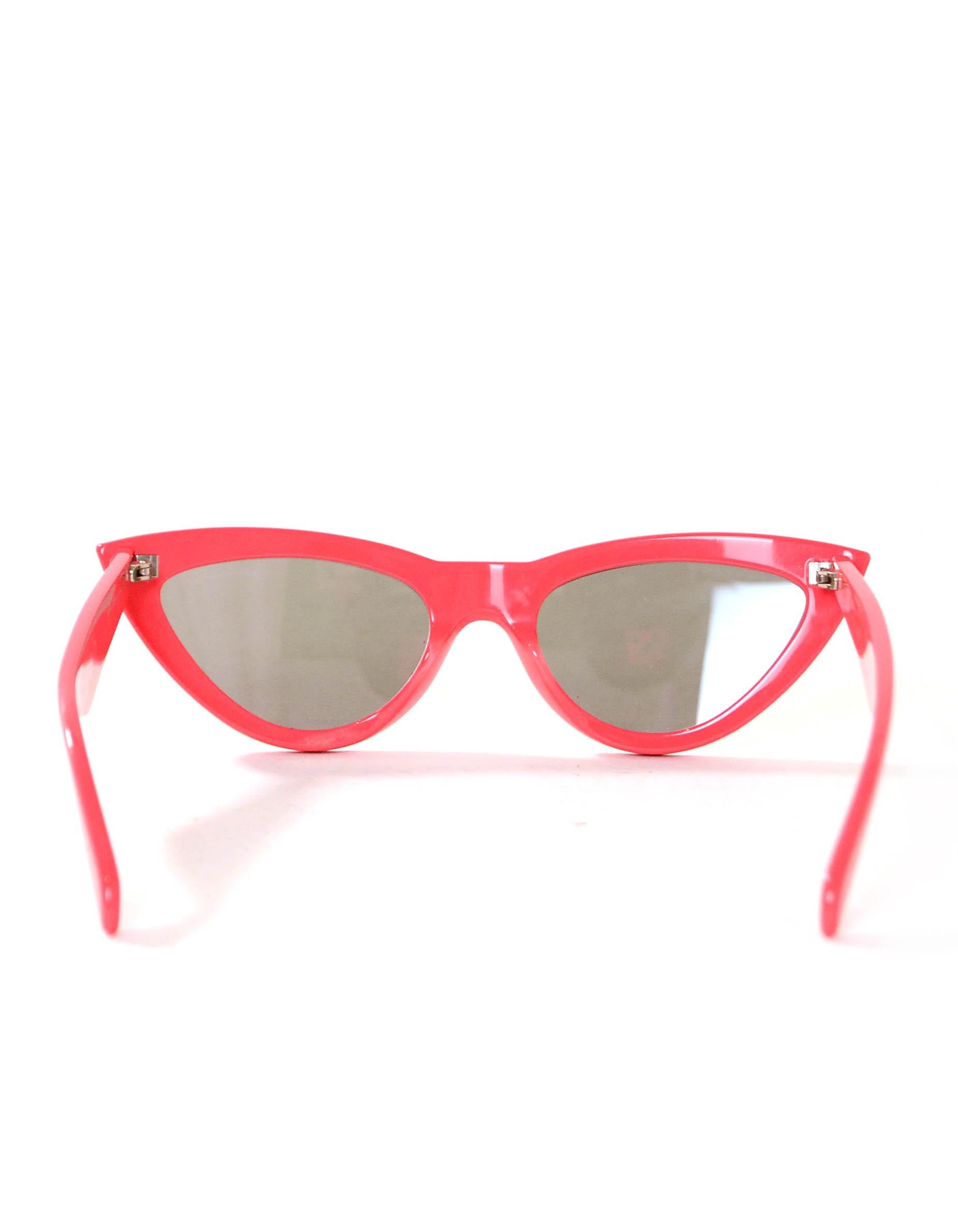 celine cat eye sunglasses red