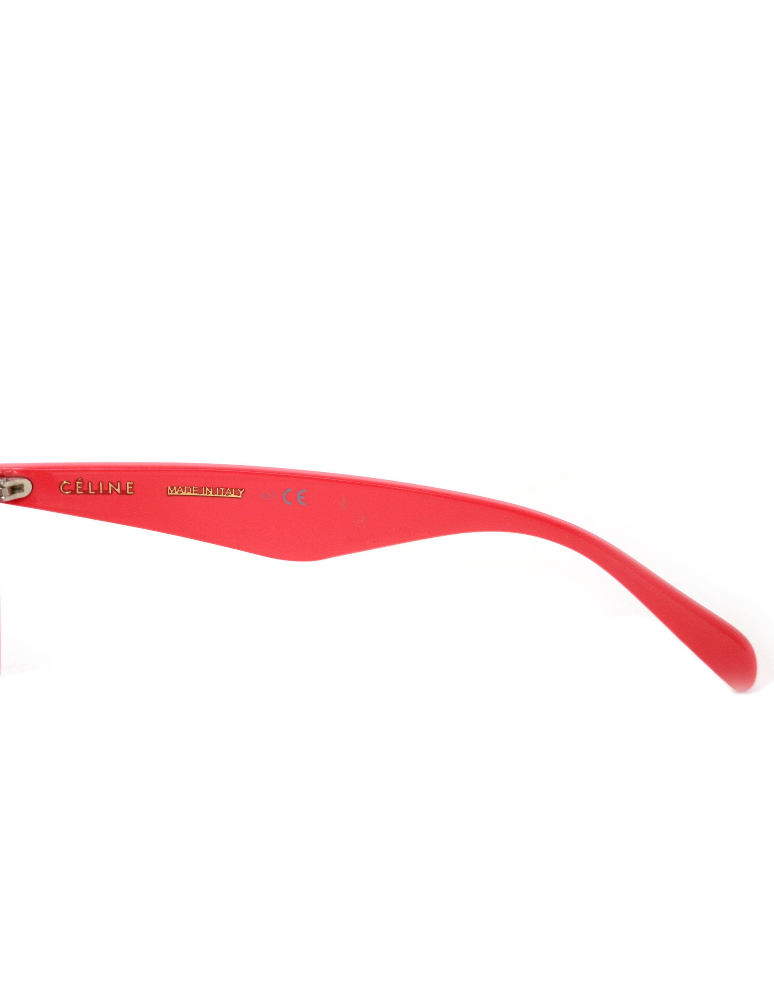 Women's Celine Red Mirrored 56MM Cat Eye Sunglasses rt. $460