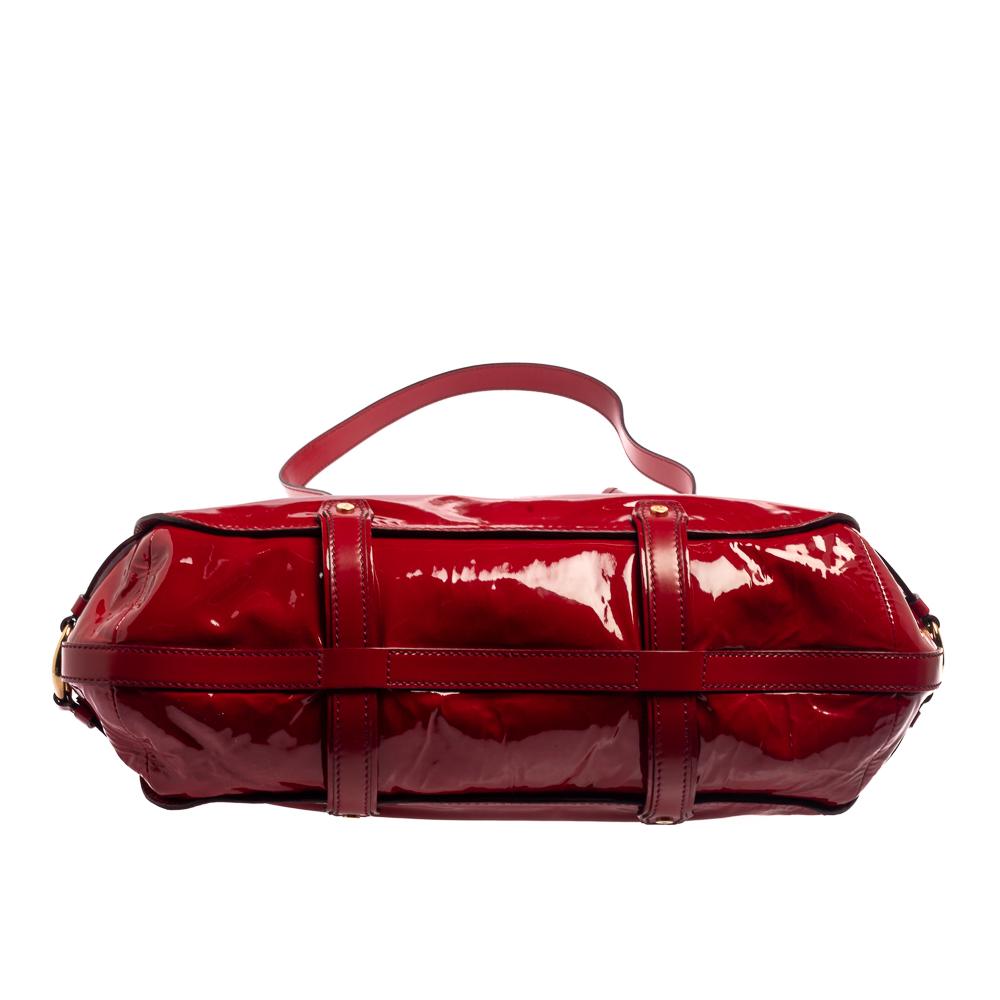 Celine Red Patent Leather Lirine Tote 1