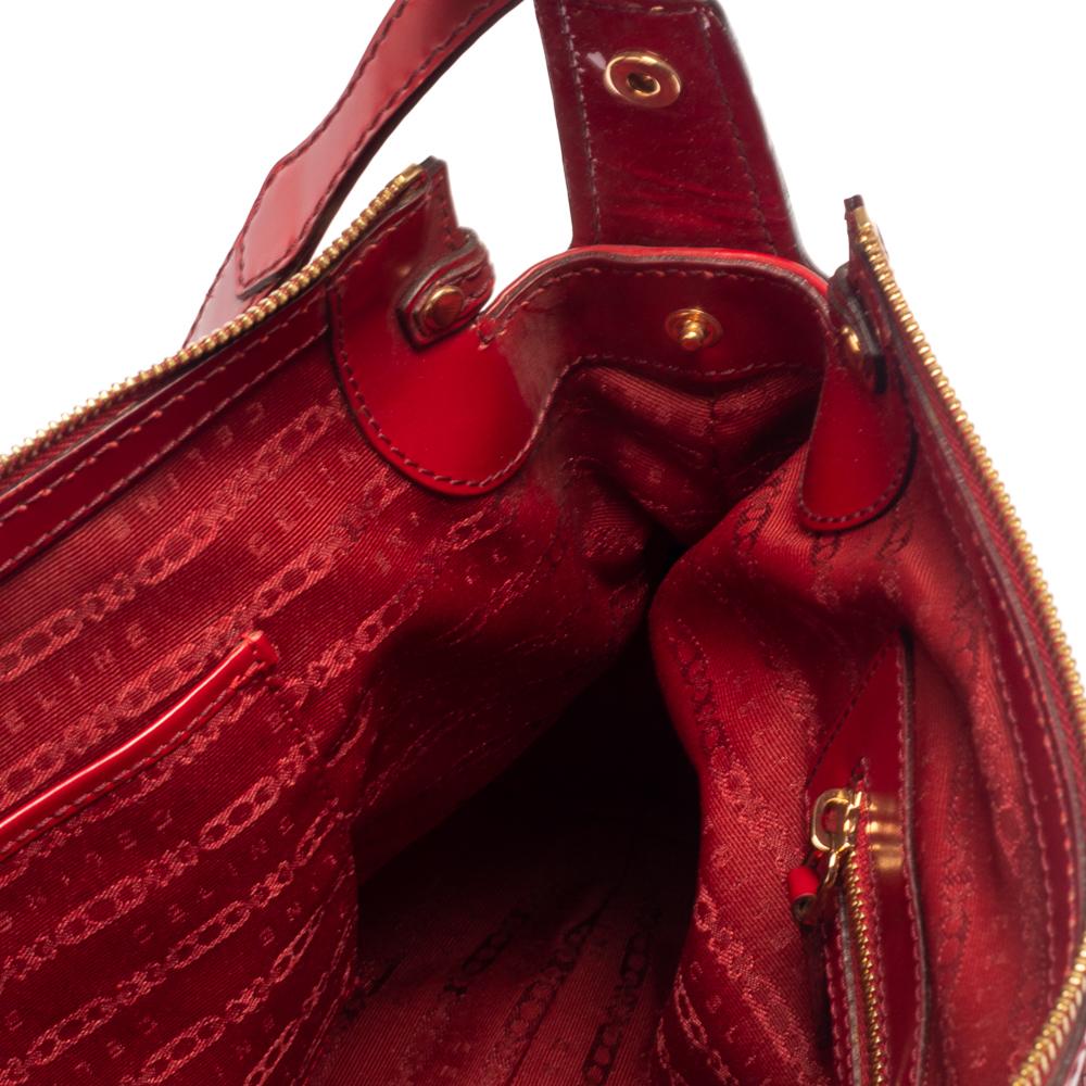 Celine Red Patent Leather Lirine Tote 5