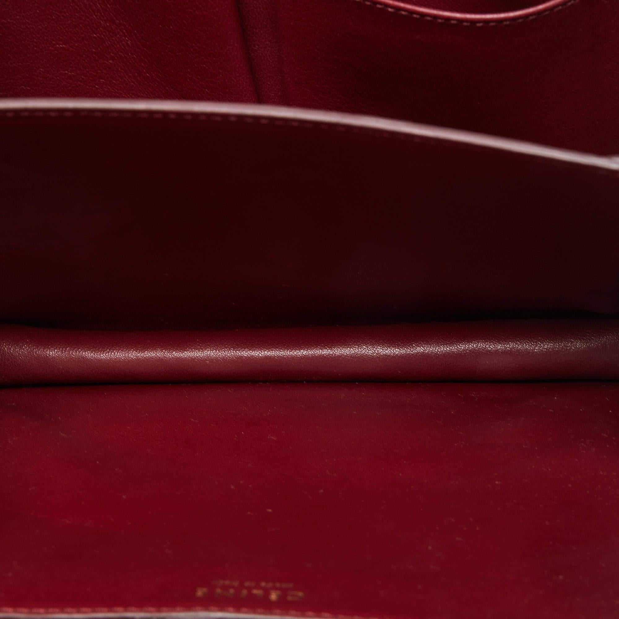 Celine Red Python Medium Classic Box Shoulder Bag 7