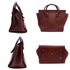 Celine Red Smooth Calfskin Tie Knot Tote Bag