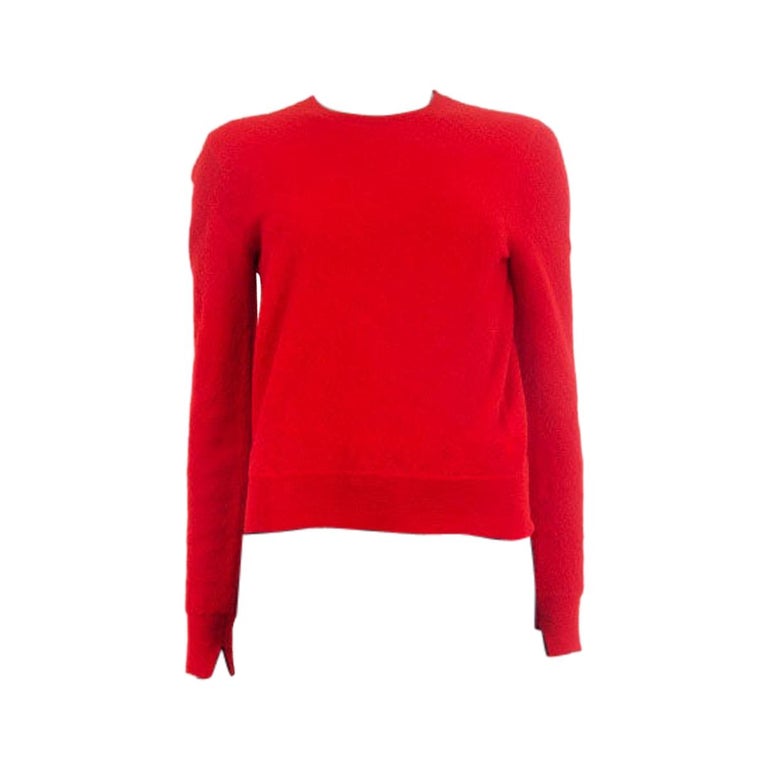 CELINE red wool Crewneck Sweater L at 1stDibs | celine red sweater, red ...