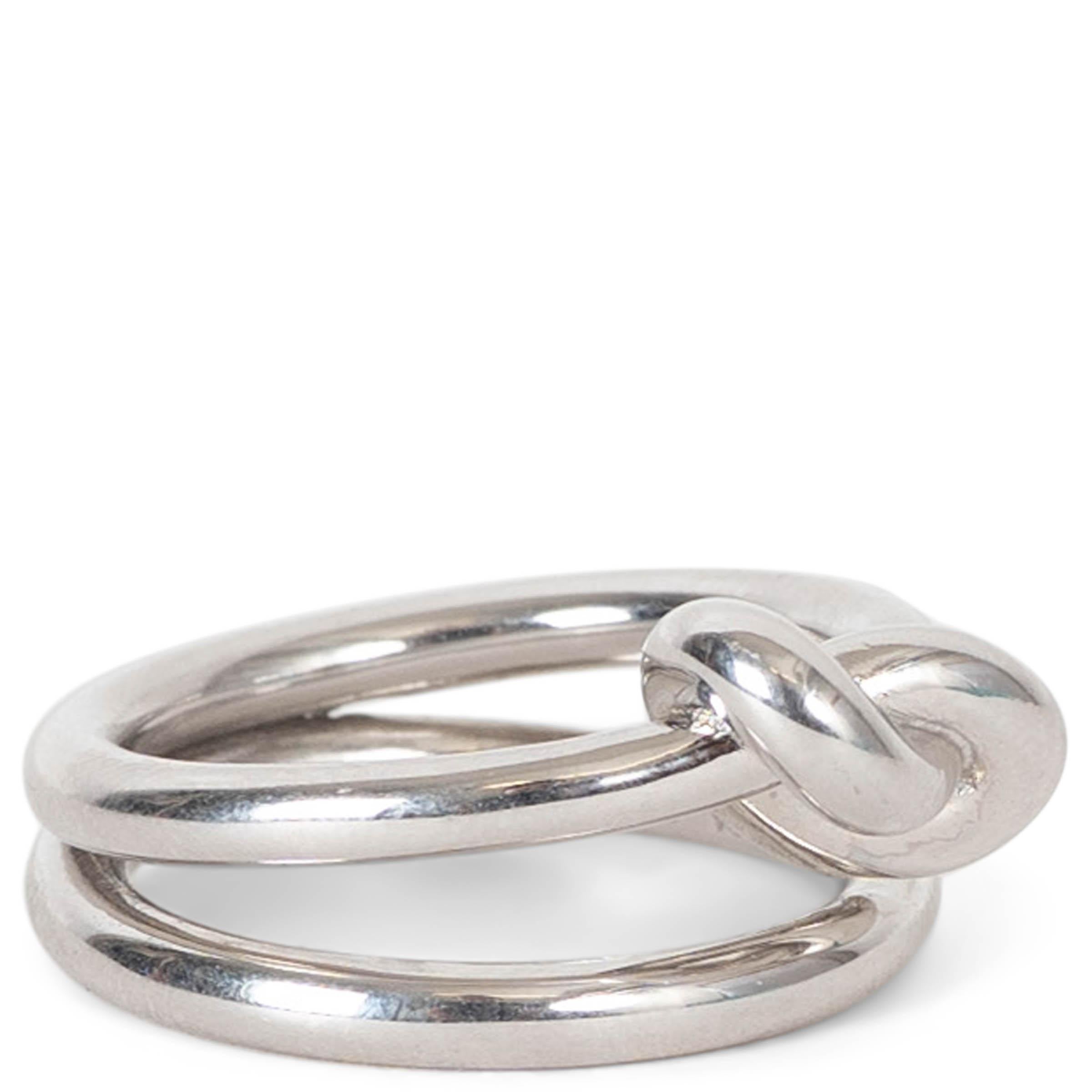 Anello Celine rodiato 2025 KNOT DOUBLE Sz 52
