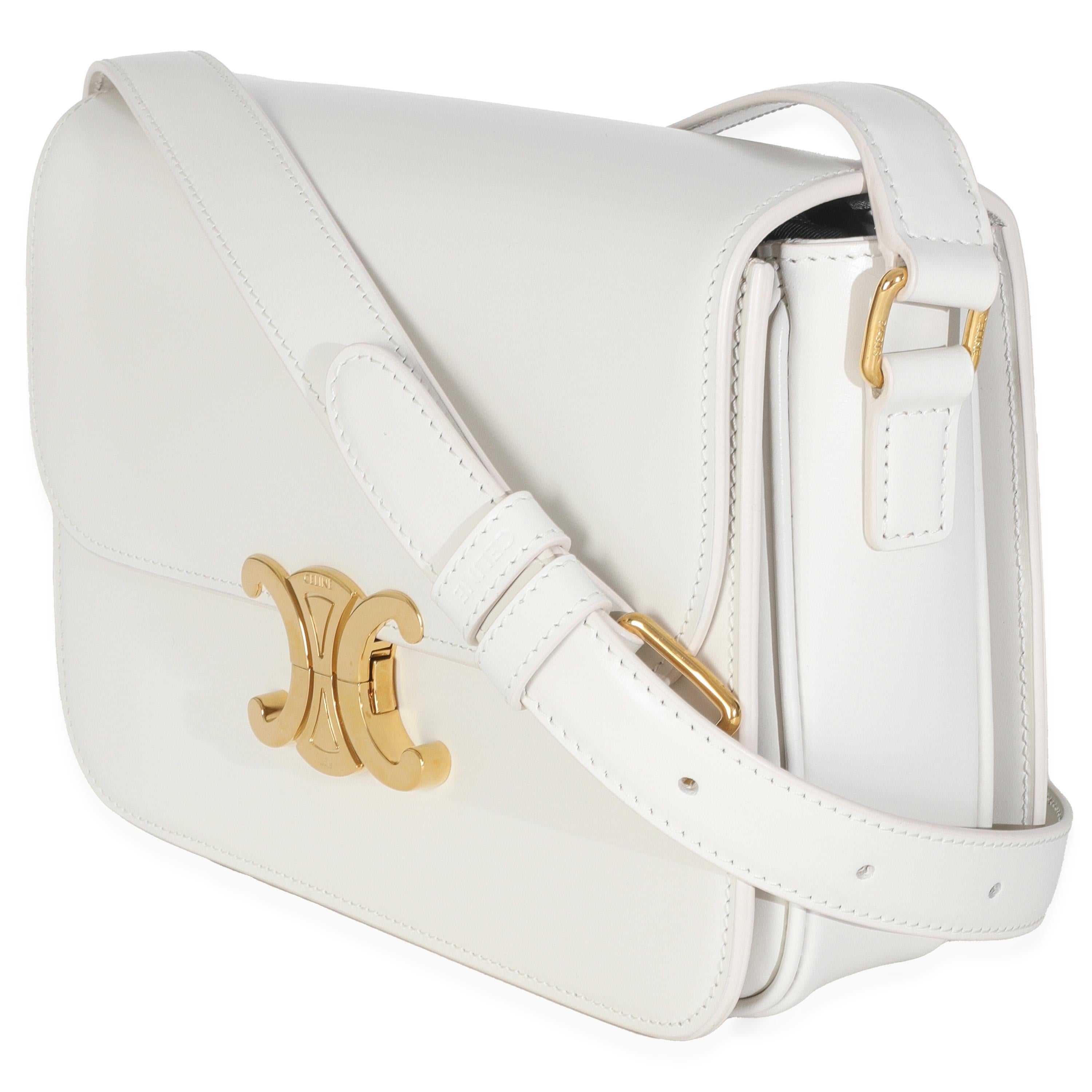 Borsa Classique Triomphe di Celine Rice in vitello lucido In condizioni ottime in vendita a New York, NY