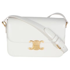 Celine Rice Shiny Calfskin Classique Triomphe Bag