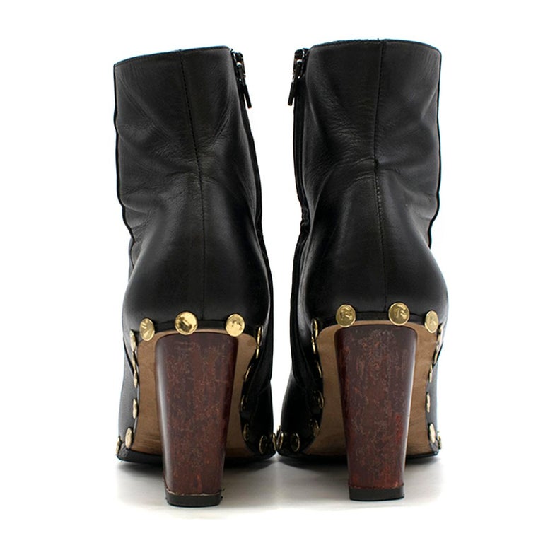 Celine Rodeo High Ankle Boot with Studs US 6.5