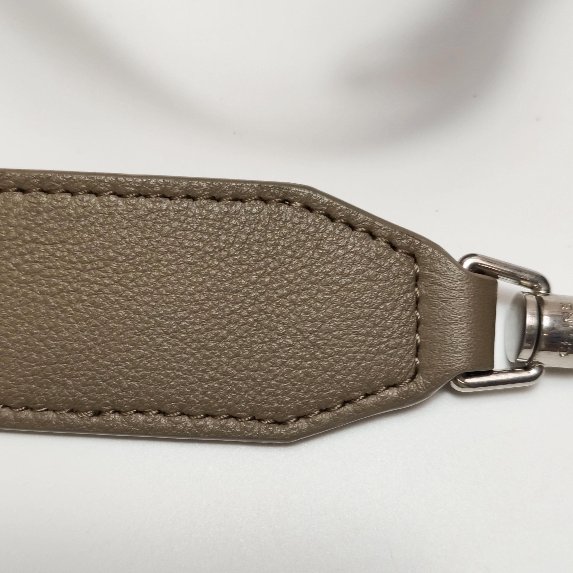 CELINE Romi Large Sac à bandoulière en cuir de veau gris en vente 10