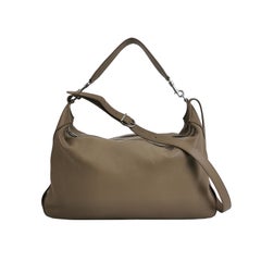 CELINE Romy Large Grey Calfskin Leather Shoulder Bag