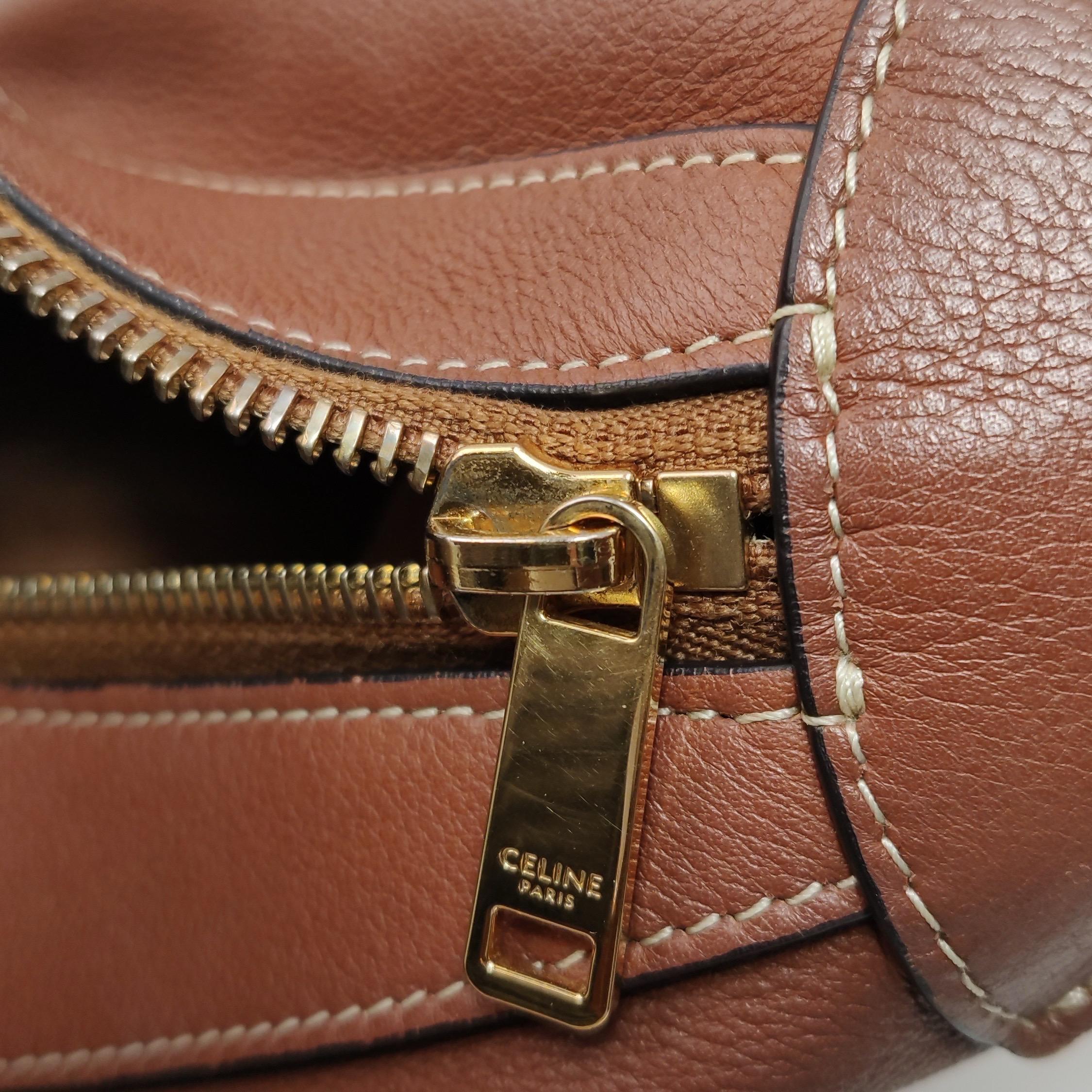 CELINE Romy Medium Brown Calfskin Leather Shoulder Bag 8