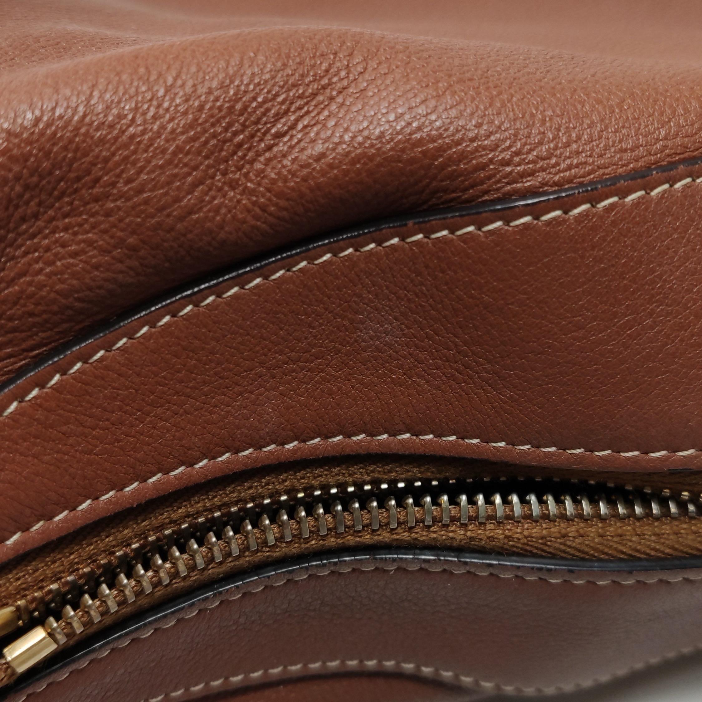 CELINE Romy Medium Brown Calfskin Leather Shoulder Bag 11