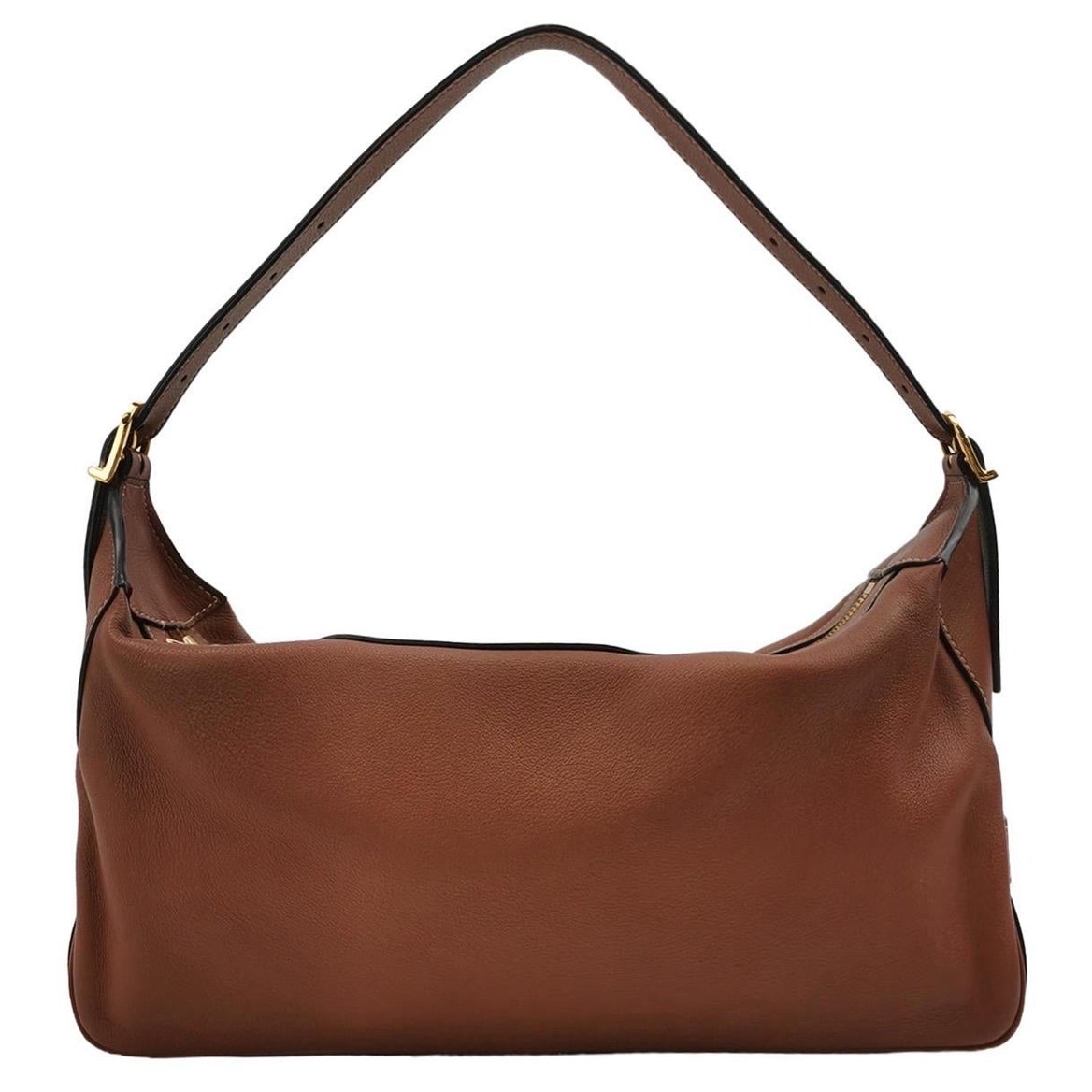 CELINE Romy Medium Brown Calfskin Leather Shoulder Bag