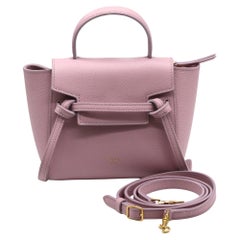Sac à ceinture Pico en cuir de veau grainé Celine Rose Quartz