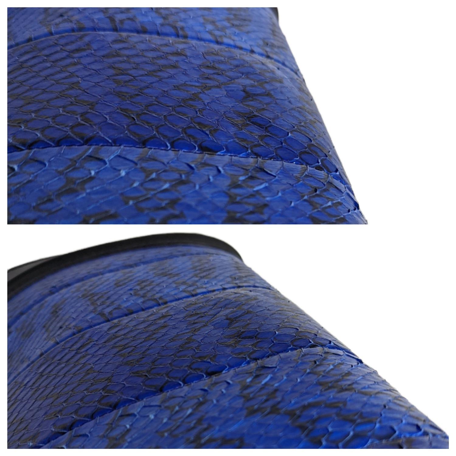 Celine Königsblau Python Tricolor Mini-Gepäck-Tasche im Angebot 5