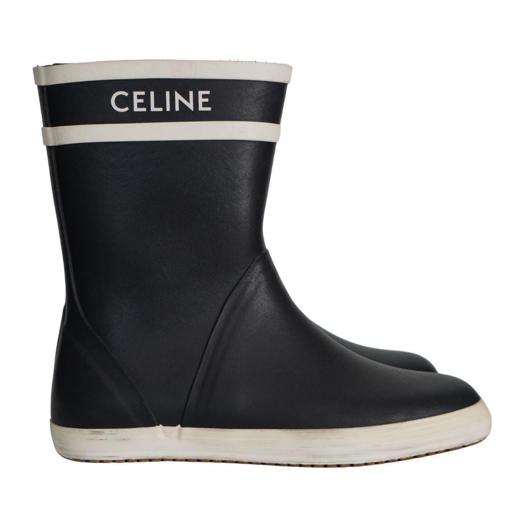 Bottes de pluie en caoutchouc de Celine 39 Pour femmes en vente