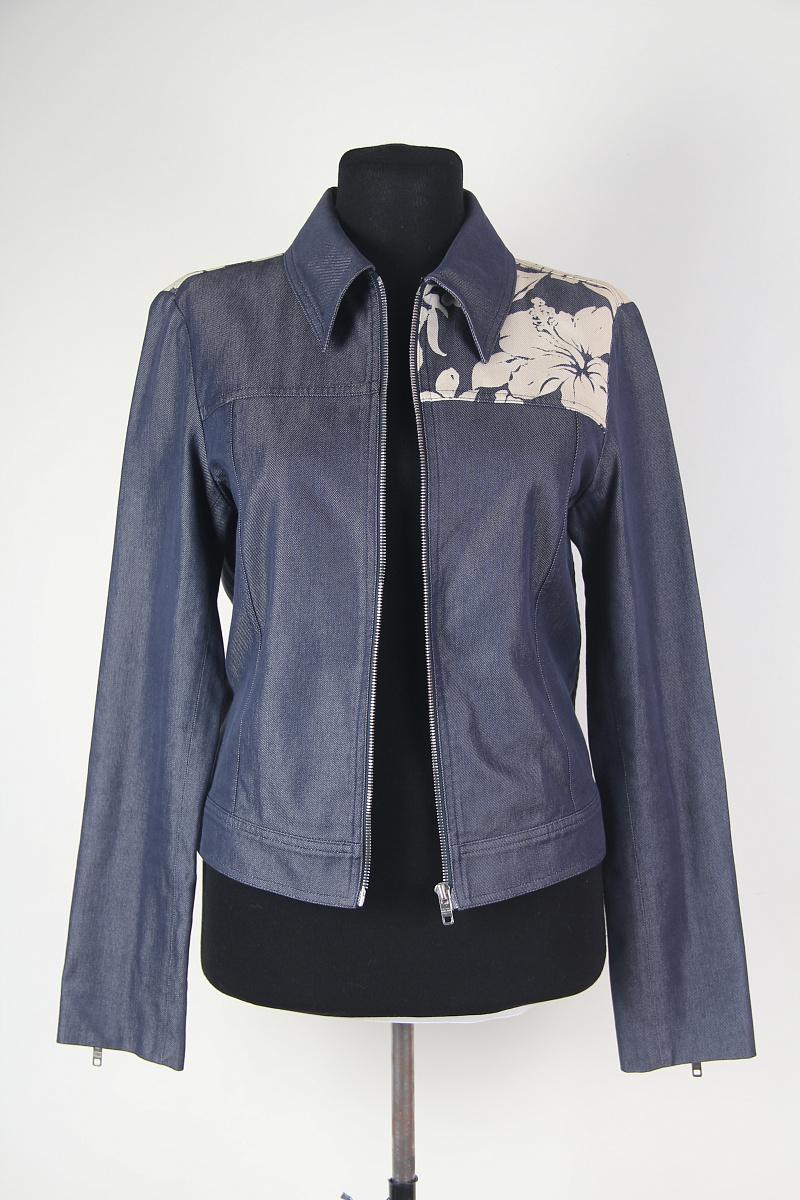 Gray Celine S/S 2004 hibiscus print suit cotton silk For Sale