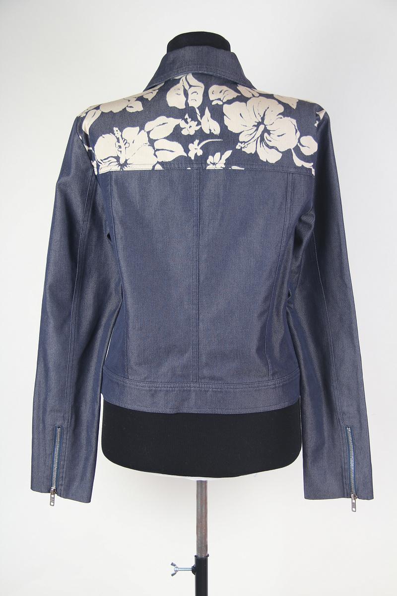 Celine S/S 2004 hibiscus print suit cotton silk For Sale 3