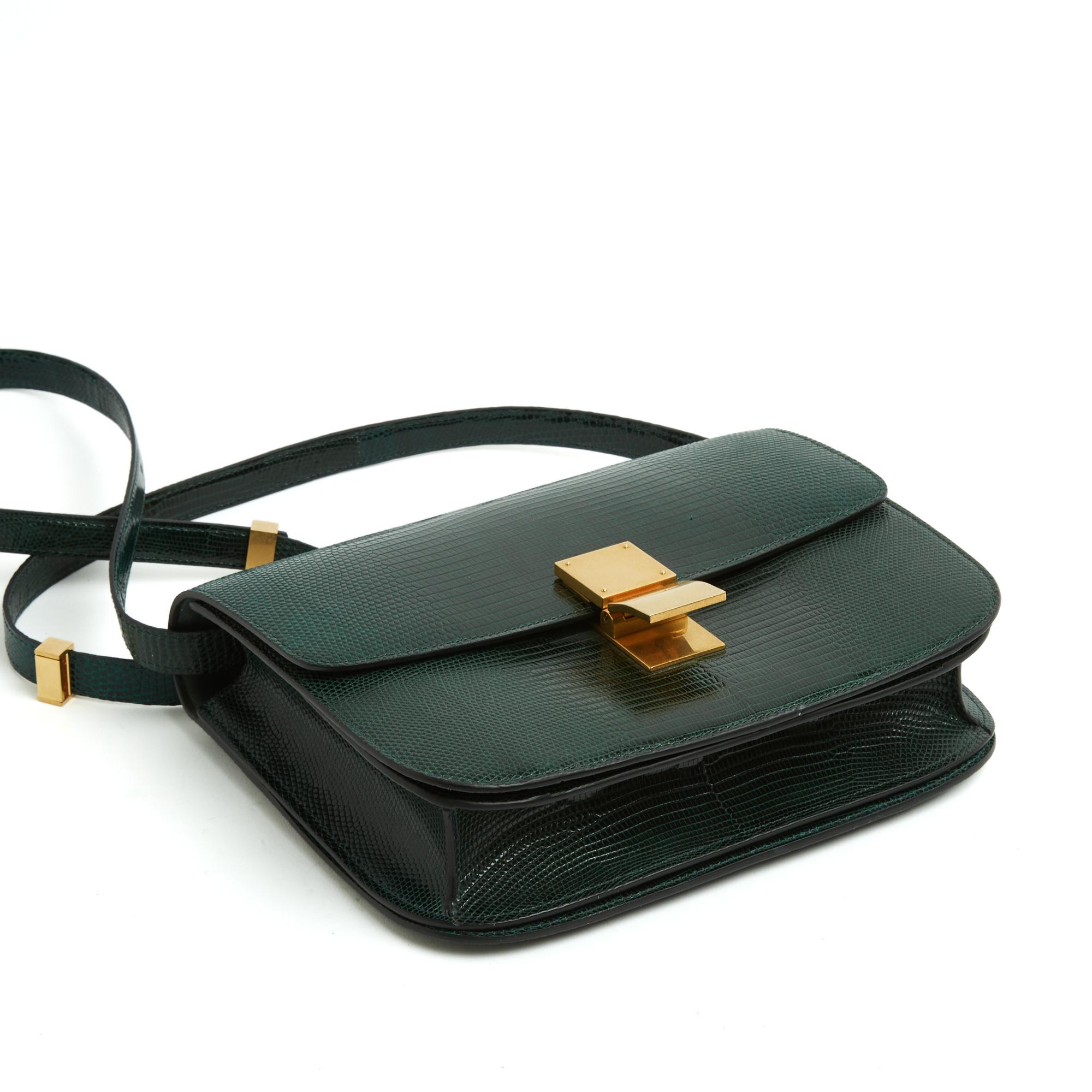 Céline Sac Classic Box Precious Green Leather Hombro  Bolso Phoebe Philo Celine en Nuevo estado para la venta en PARIS, FR