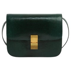 Céline Sac Classic Box Precious Green Leather Shoulder  Tasche Phoebe Philo Celine