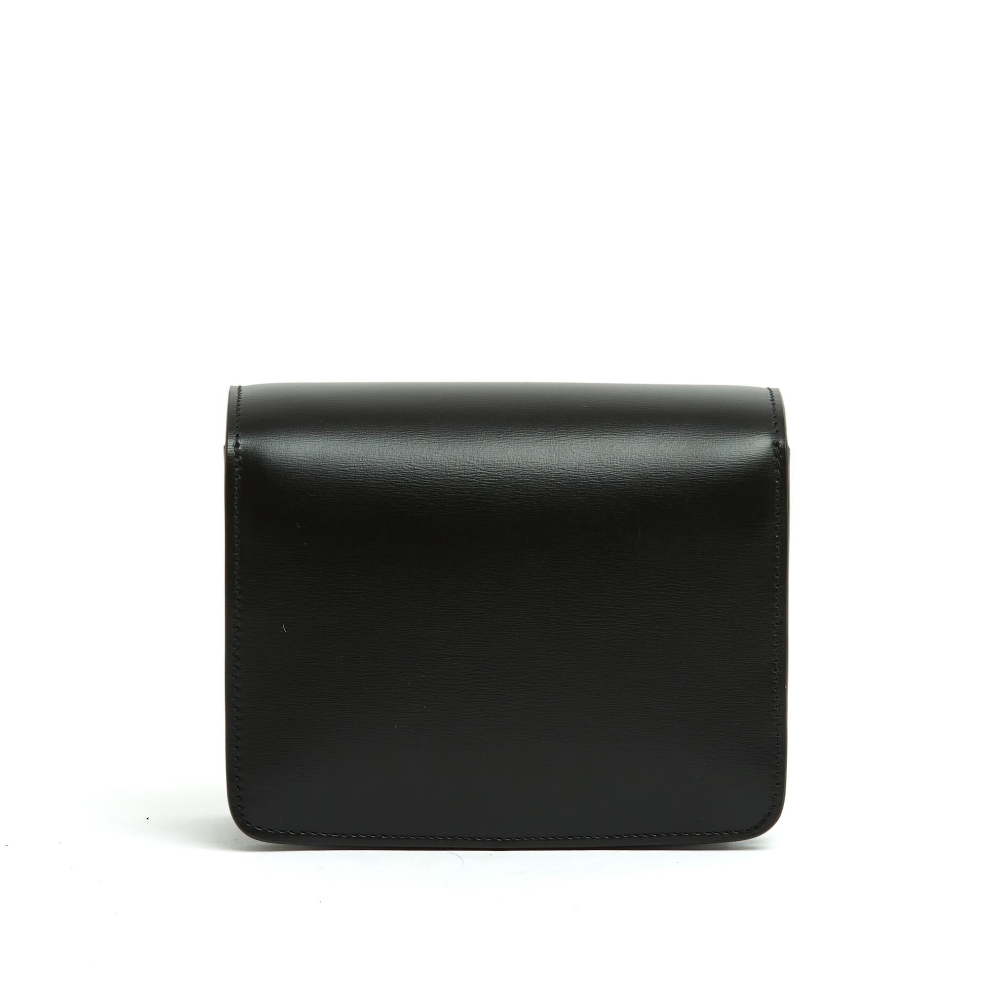 Céline Sac Classic Box Teen Schwarz Leder Classic Teen Umhängetasche NWT Celine im Zustand „Neu“ im Angebot in PARIS, FR