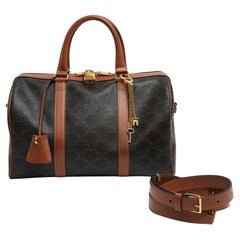 Celine Sac Main GM Charms 2025 Boston Triomphe Canvas Hand Bag Strap Céline