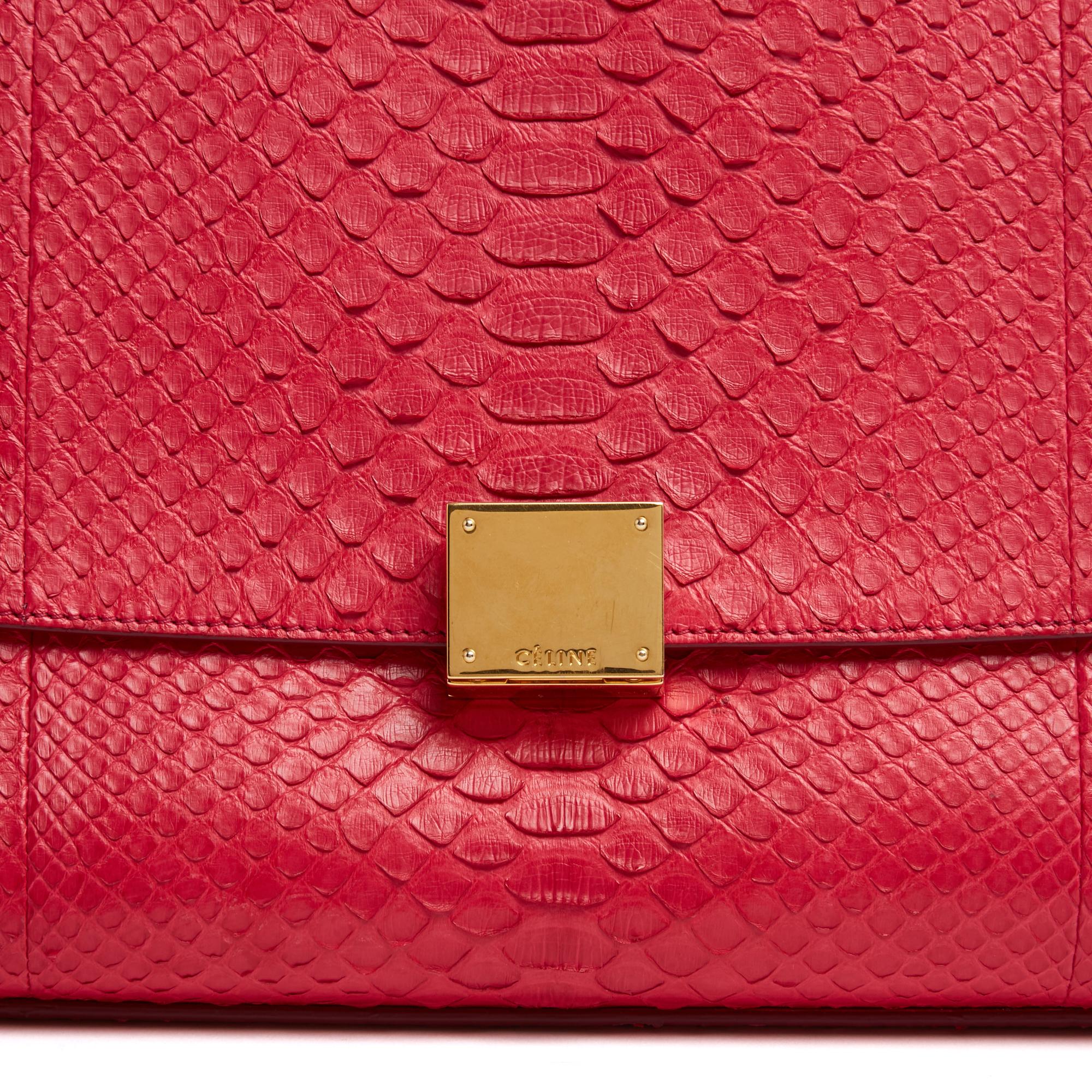 Femenino o masculino Céline Sac Trapeze Bolso mediano de piel rosa brillante Nuevo de Phoebe Philo Celine en venta