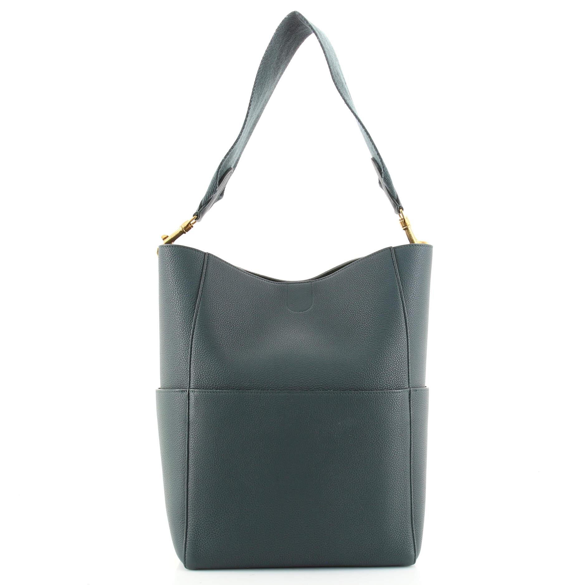 Black Celine Sangle Seau Bag Calfskin Large