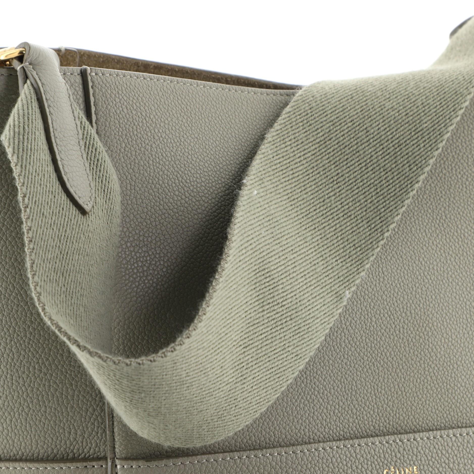 Gray Celine Sangle Seau Bag Goatskin Large