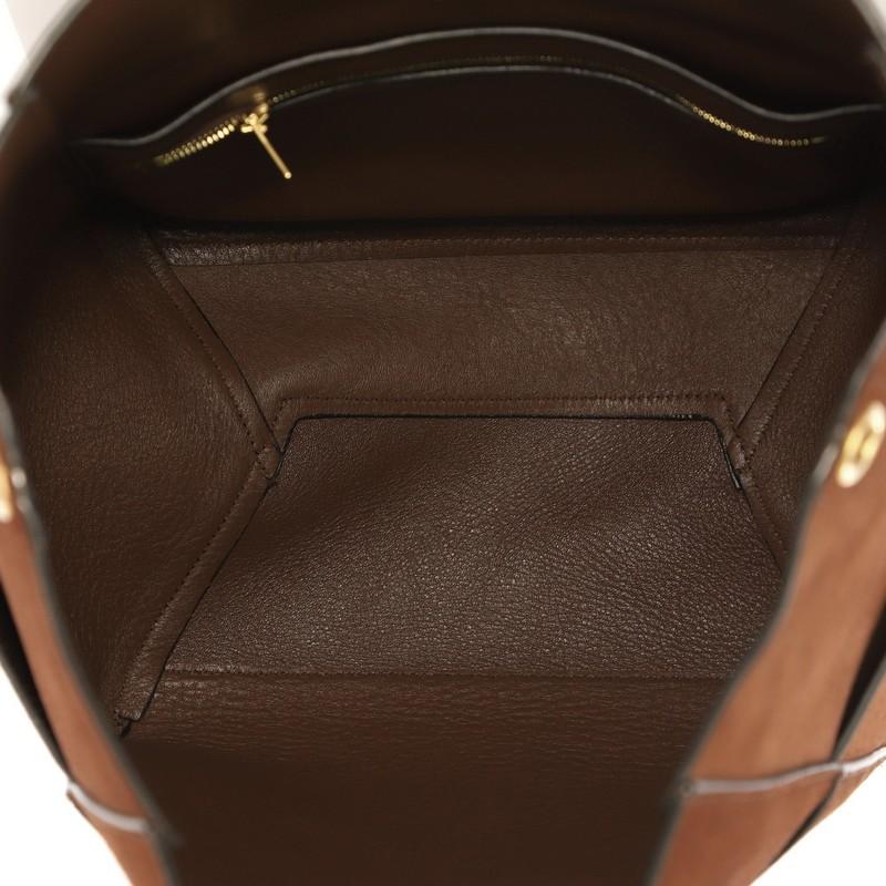 Brown Celine Sangle Seau Bag Suede Large