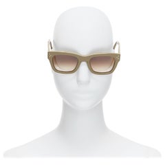 CELINE SC1732 occhiali da sole quadrati in plastica con lenti marroni e verde cachi