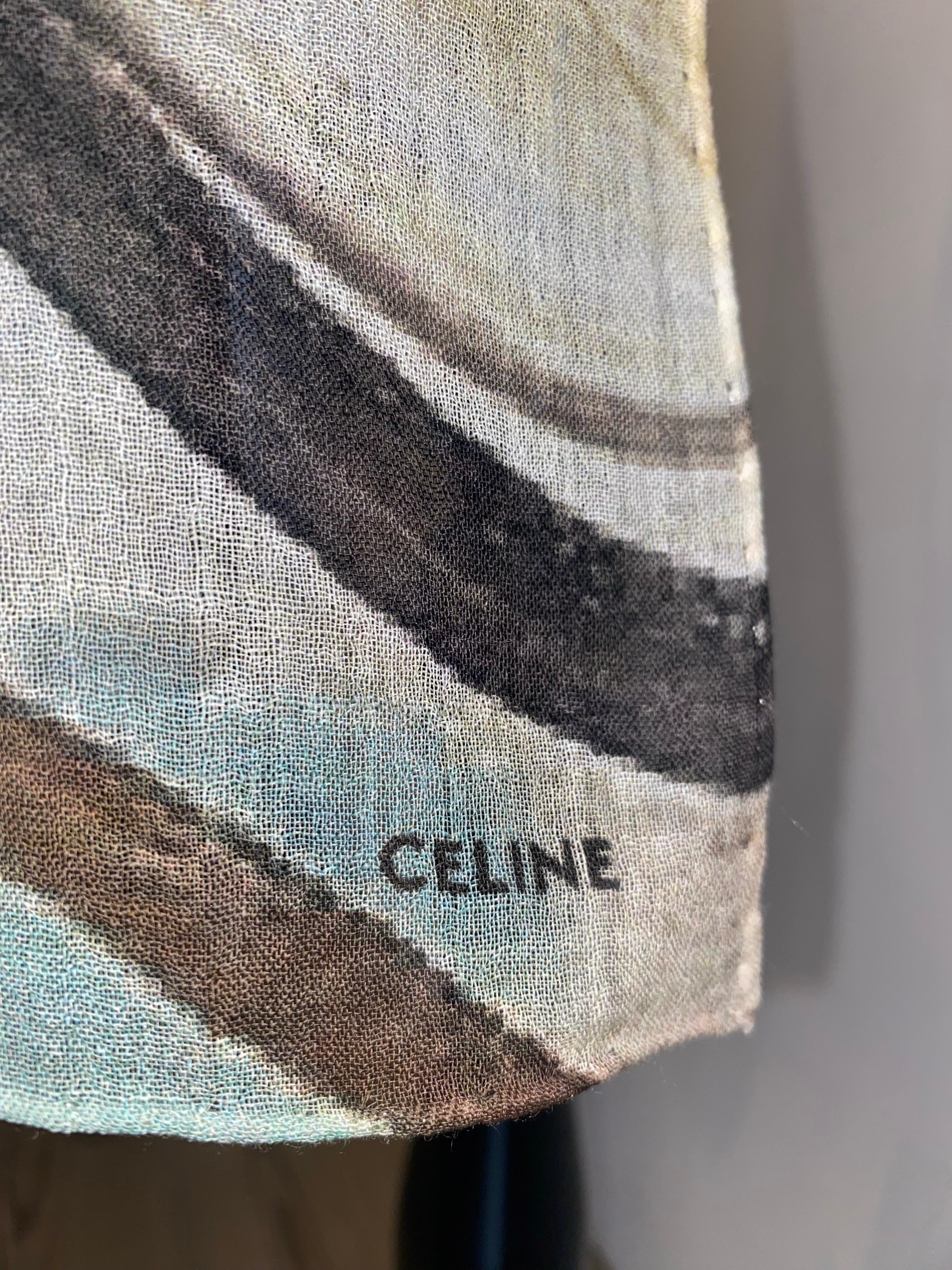 Gray Céline scarf For Sale