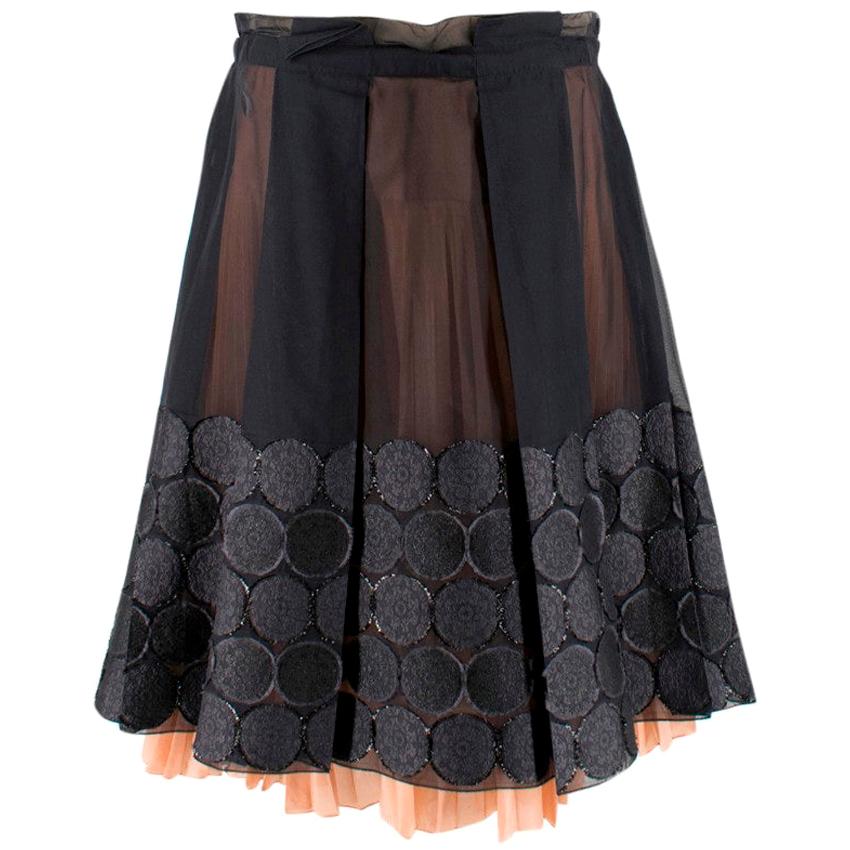 Celine Sheer Circle A Line Skirt - Size US 8