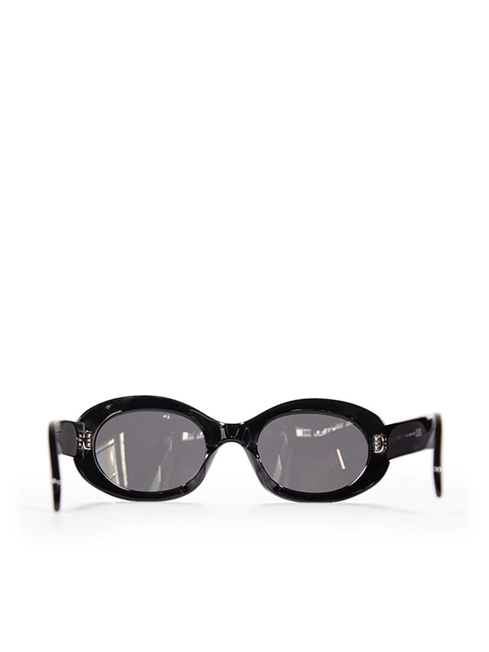 Women's Céline Shiny Black Oval Triomphe Sunglasses