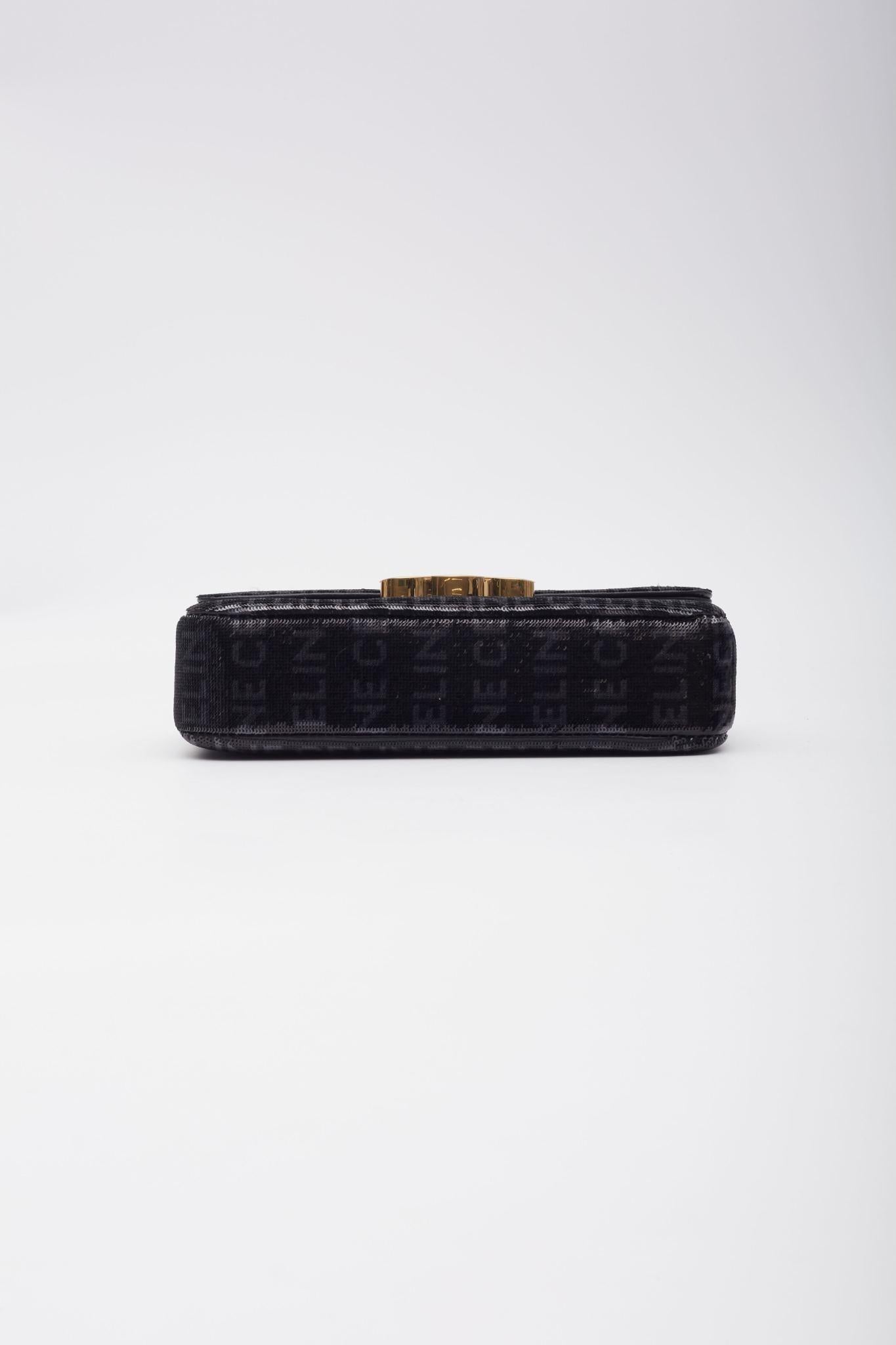 Celine Shiny Sequins Logo Triomphe Shoulder Bag For Sale 3