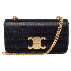 Celine Shiny Sequins Logo Triomphe Shoulder Bag