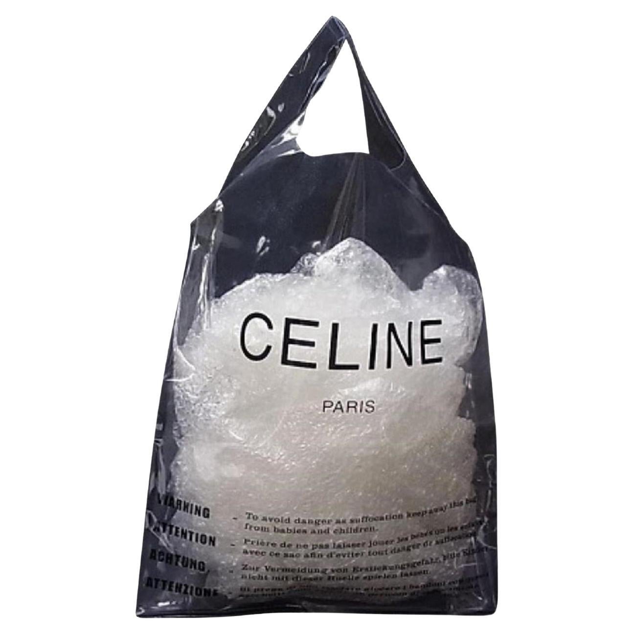 Céline Shopping Tote Translucent 238840 Clear Pvc Beach Bag at 1stDibs