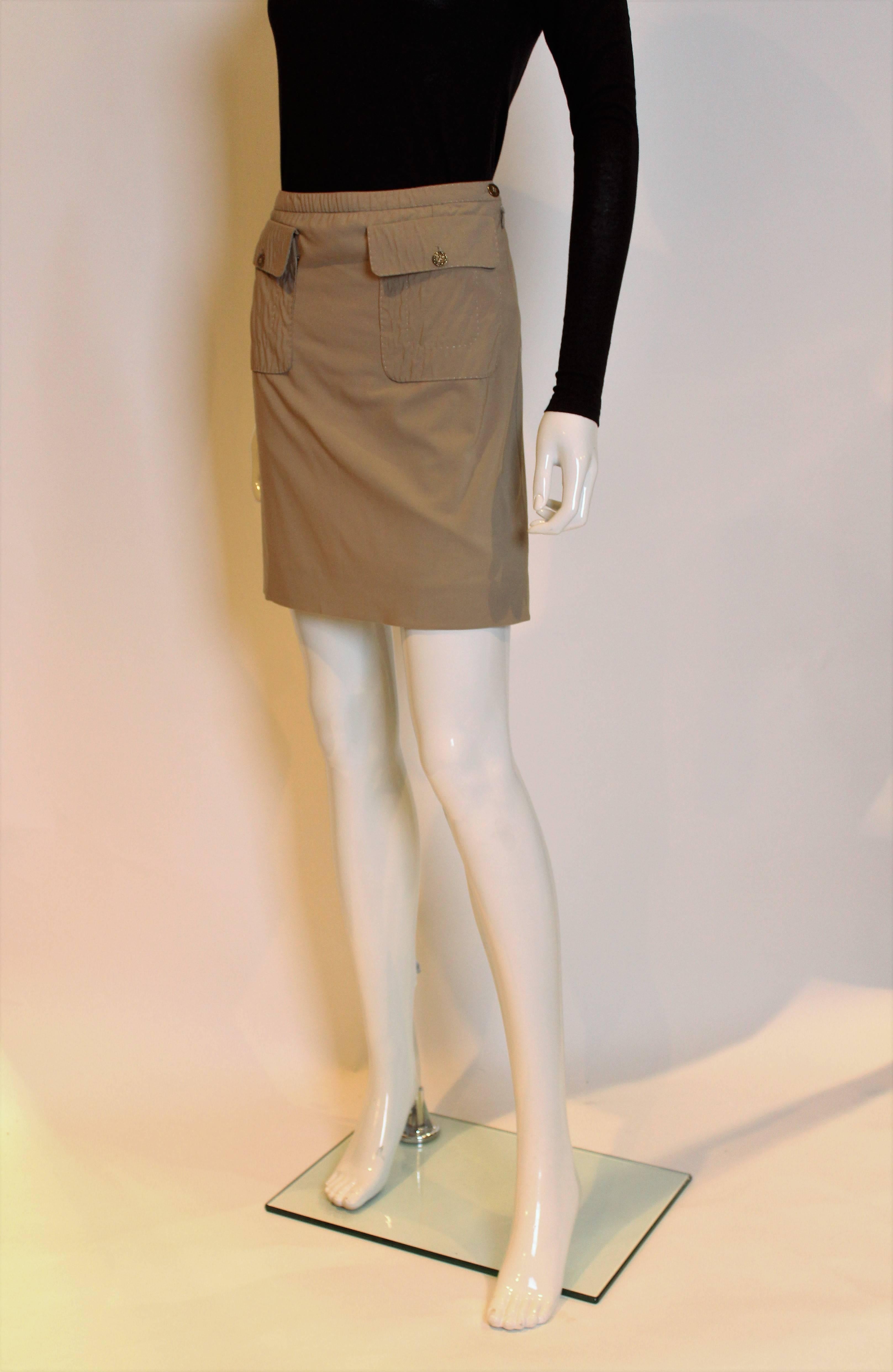 Brown Celine Short Wool Skirt For Sale