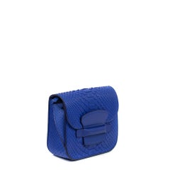 CÉLINE, Shoulder bag in blue exotic leather