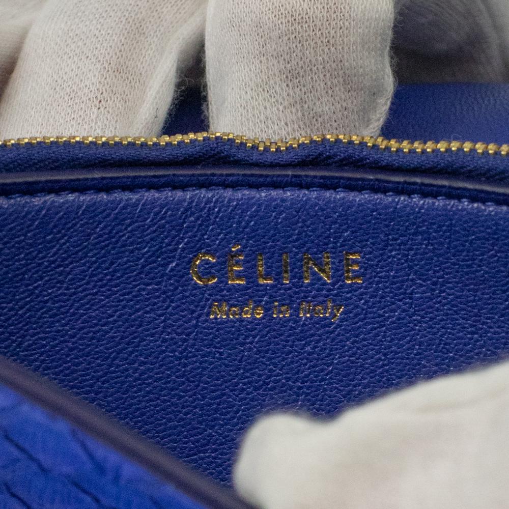 Women's CÉLINE, Shoulder bag in blue exotic leather For Sale