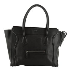 Used Celine Shoulder Luggage Bag Leather