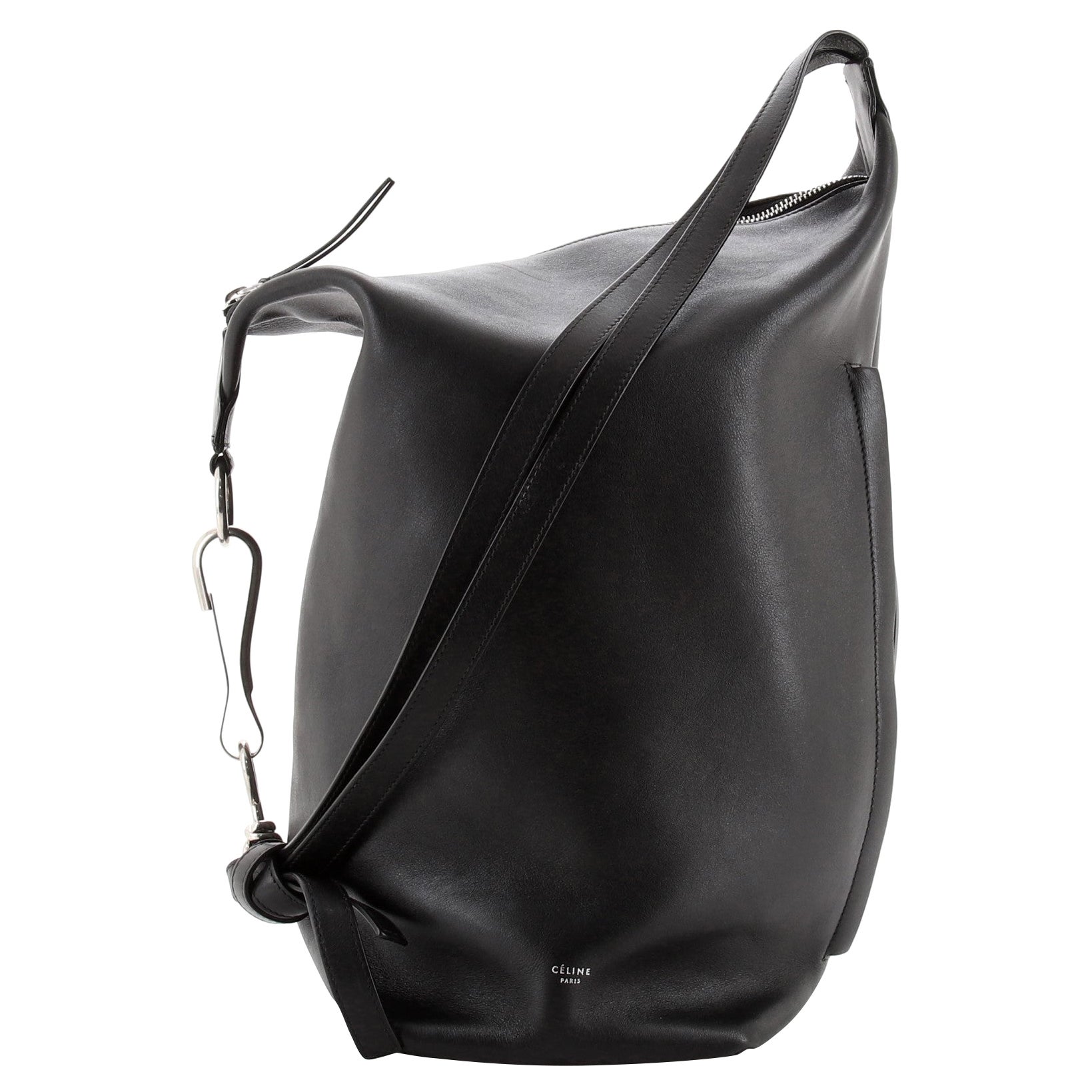 Celine Side Zip Hobo Leder groß