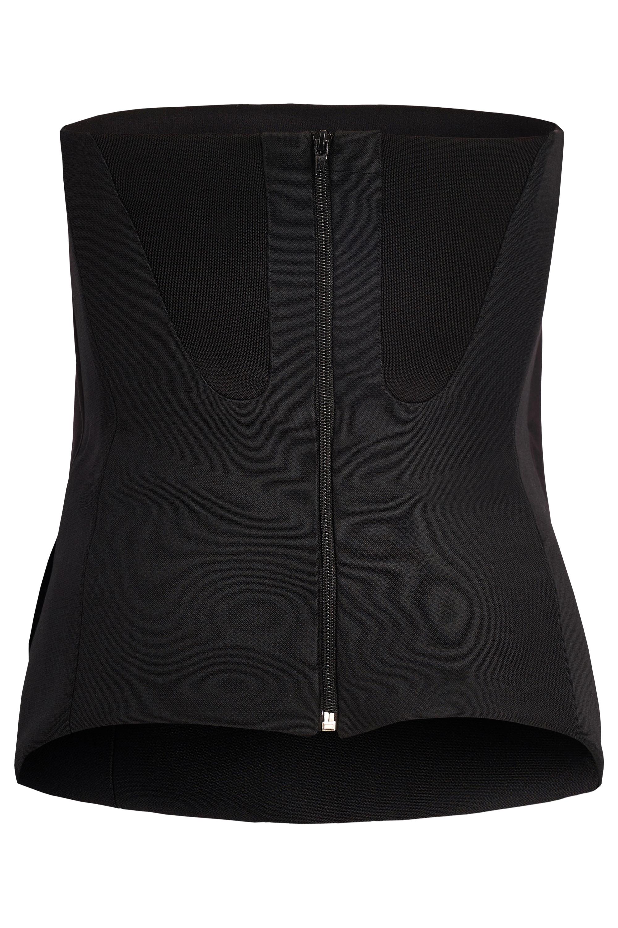 Women's or Men's Celine Silk Black Corset Top For Sale