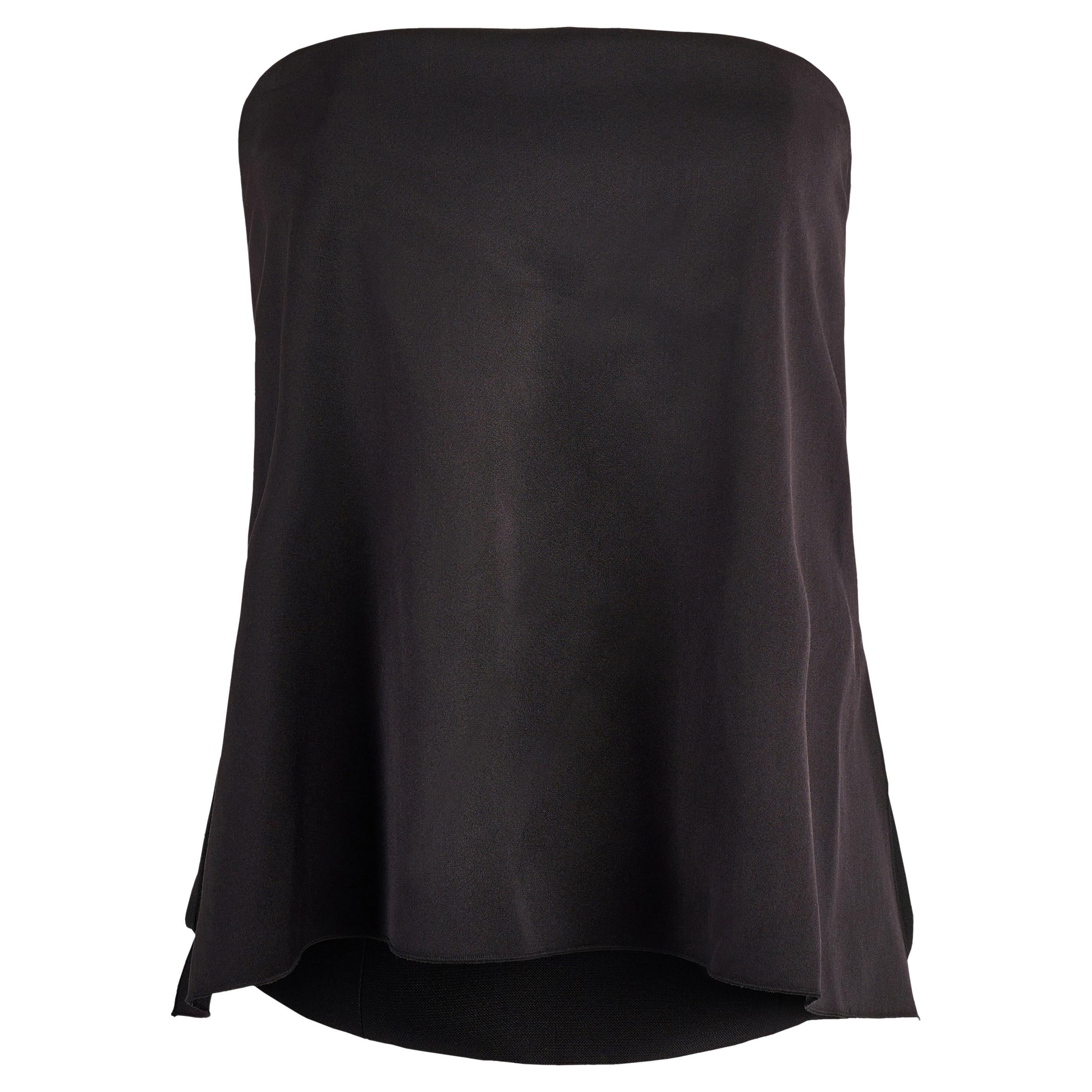 Celine Silk Black Corset Top For Sale