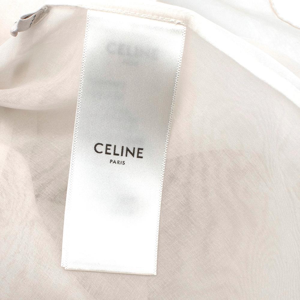 Celine Silk Organza Embroidered Prairie Blouse - Size US 0-2 In New Condition For Sale In London, GB