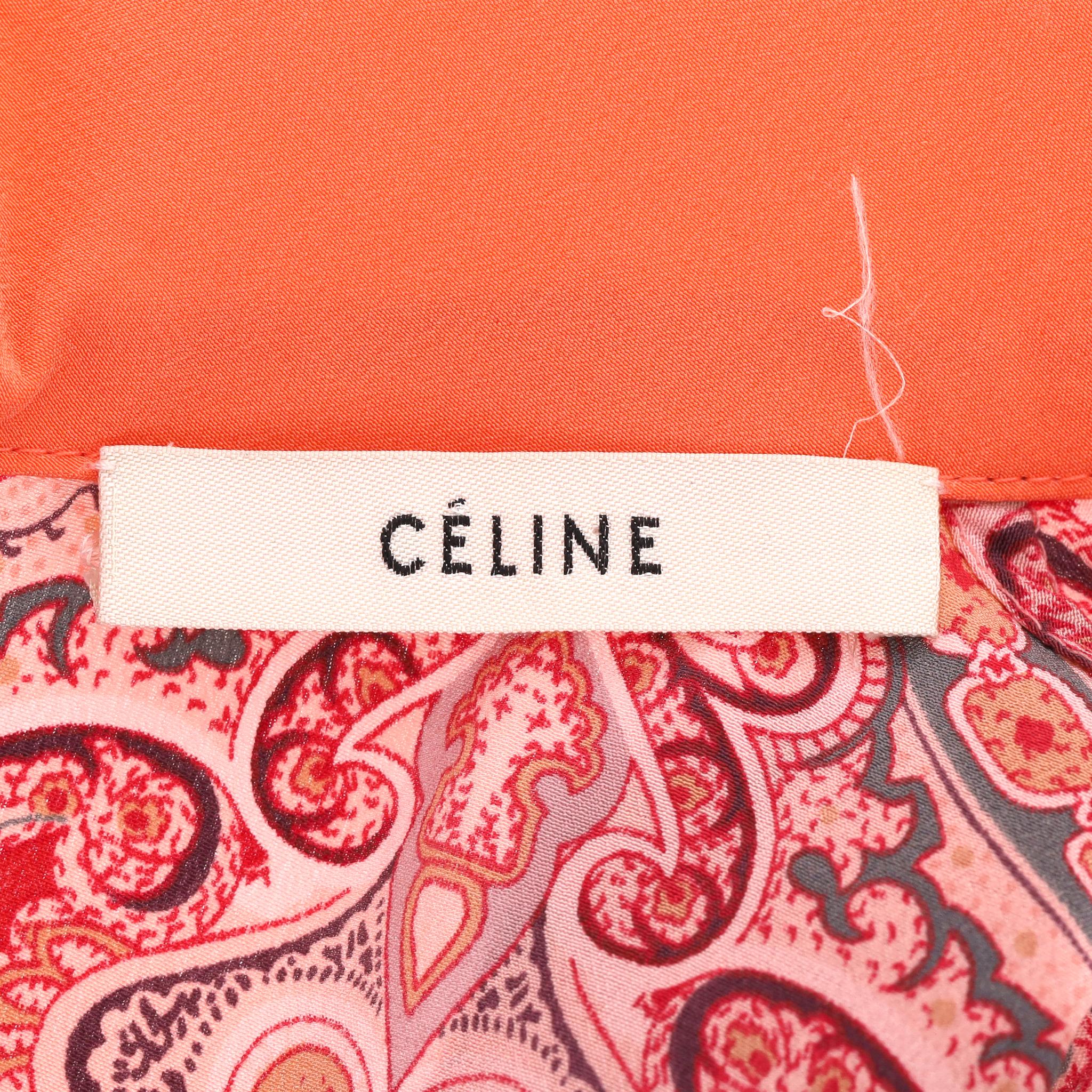 Donna Top Celine in seta con stampa paisley di Phoebe Philo in vendita