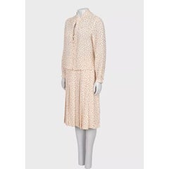 Celine Silk Printed Blouse & Skirt Set - Size FR44