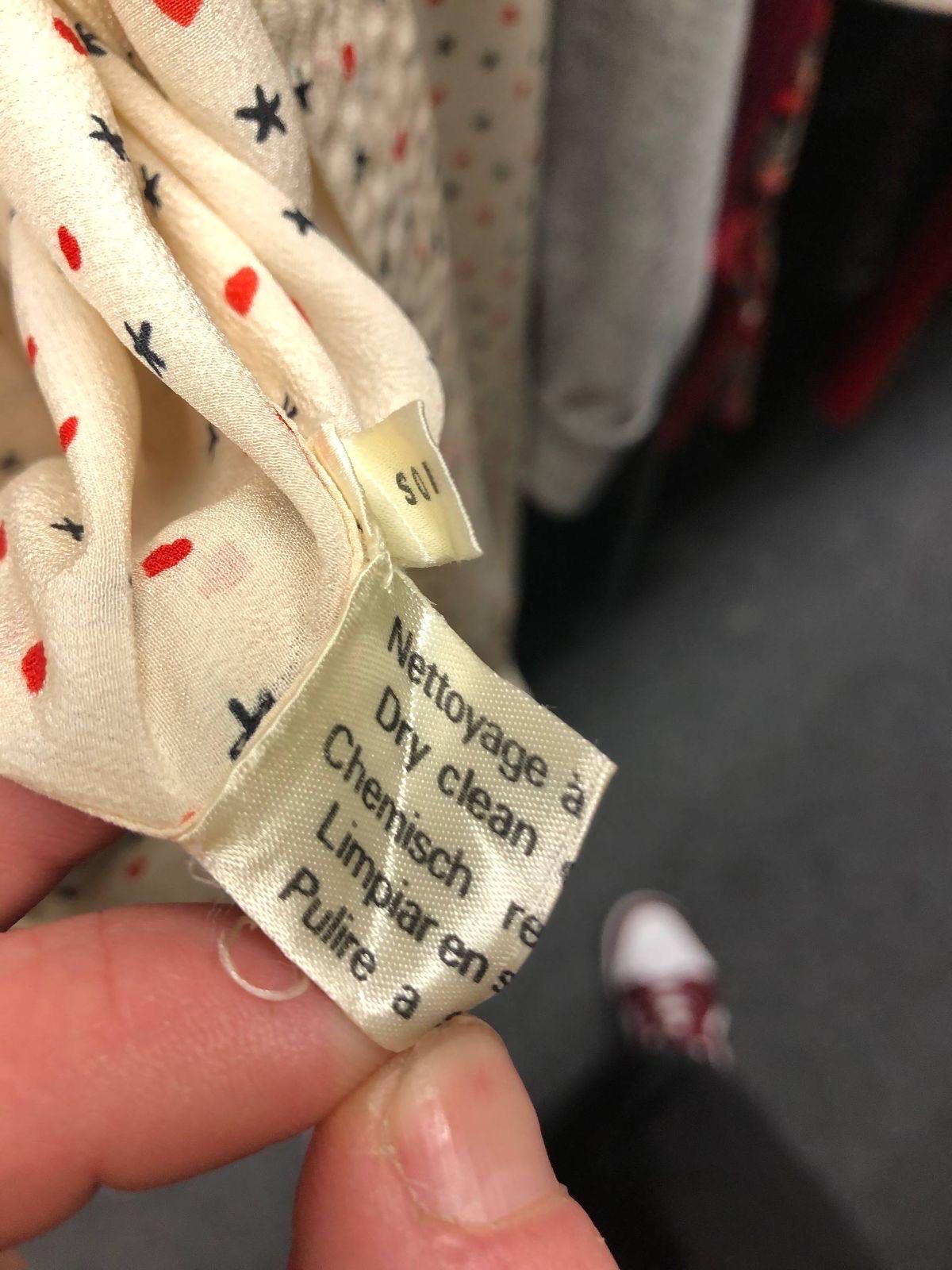 Celine Silk Printed Blouse & Skirt Set - Size FR44 For Sale 3