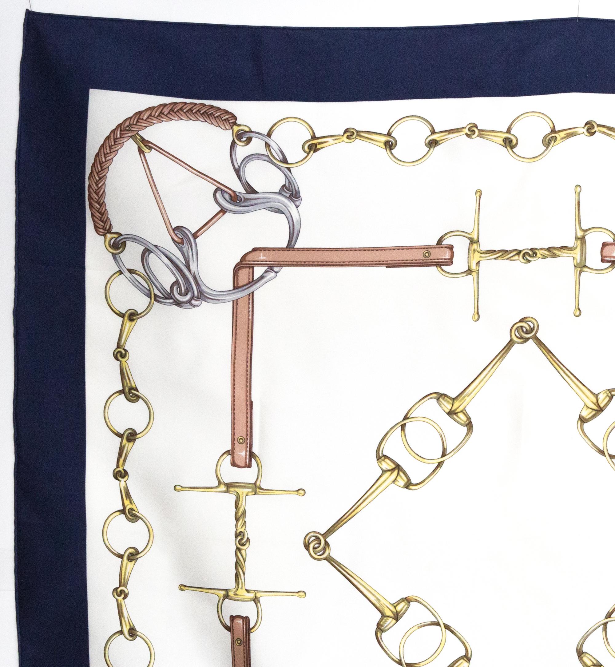 Beige Celine Silk Scarf For Sale